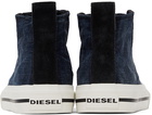 Diesel Blue & Black S-Astico Mzip Sneakers