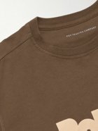 Pop Trading Company - Trouble Logo-Print Cotton-Jersey T-Shirt - Brown