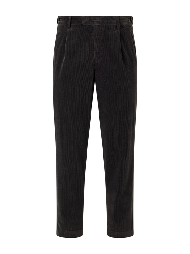 Photo: Barena - Straight-Leg Pleated Courduroy Trousers - Brown