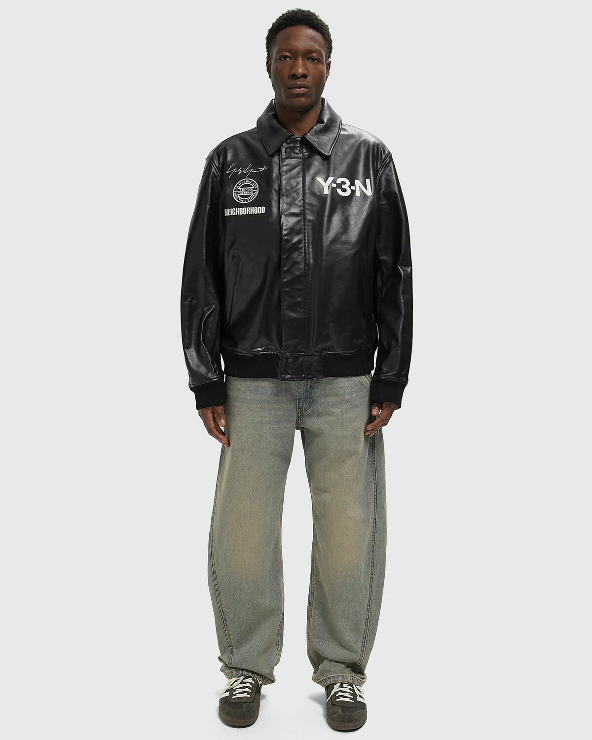 Y-3 X NEIGHBORHOOD BOMBER Black Mens Bomber Jacket