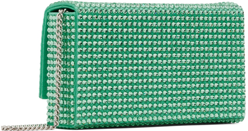 Amina Muaddi Blue Super Amini Paloma Clutch