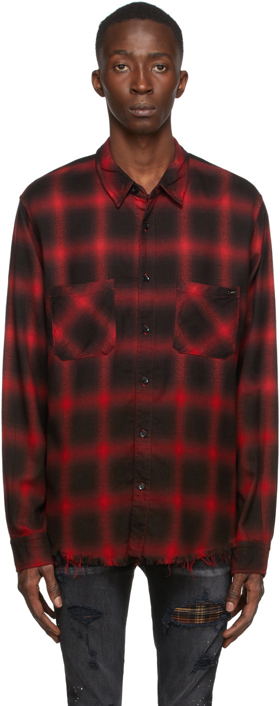 AMIRI Red Core Shadow Plaid Shirt Amiri