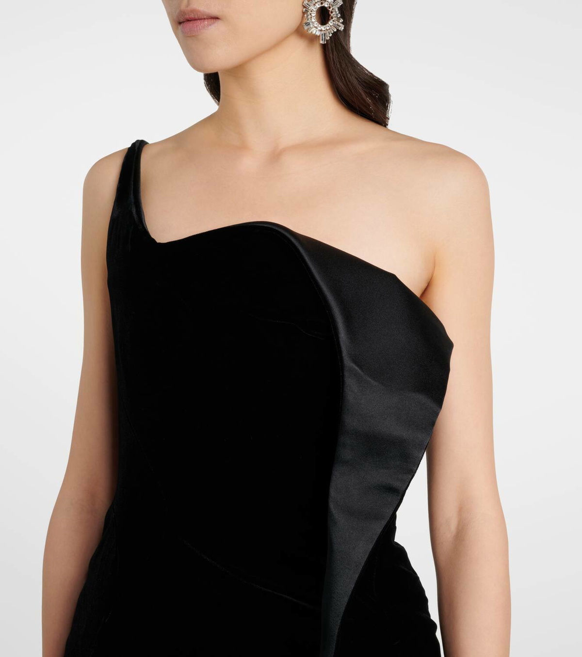textured jersey cut-out a-line mini dress in ivory Rialta Cut Out Satin Mini Dress in Ivory main image 0