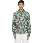 Marni Blue Pop Flowers Print Shirt