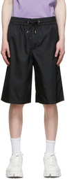 Versace Black La Greca Shorts