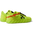 Off-White - Neon Canvas and Suede Sneakers - Yellow