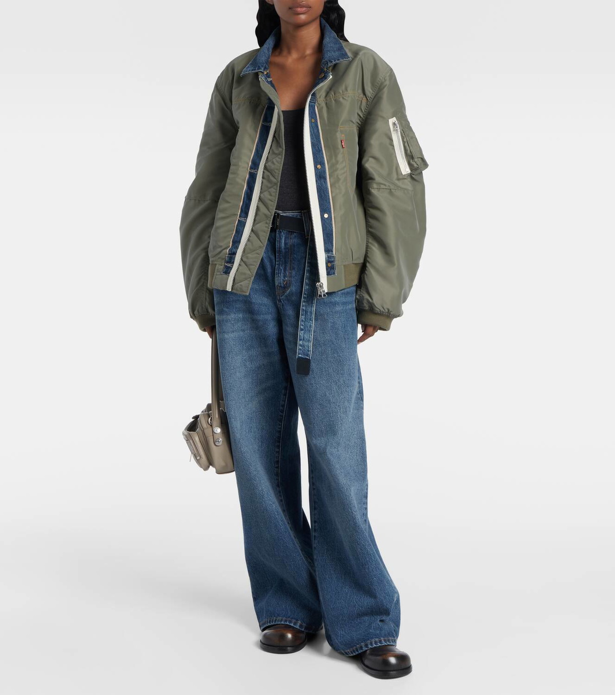 sacai × Levi's Denim Reversible Blouson Levi's® X Sacai Men's Denim X Nylon Twill Reversible Blouson