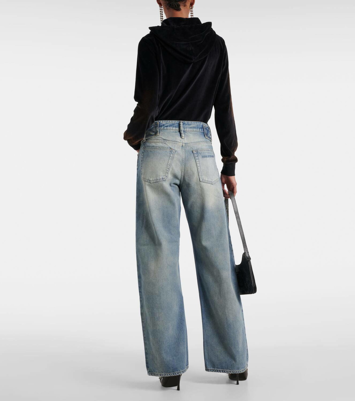 Acne Studios Belted low-rise wide-leg jeans Acne Studios