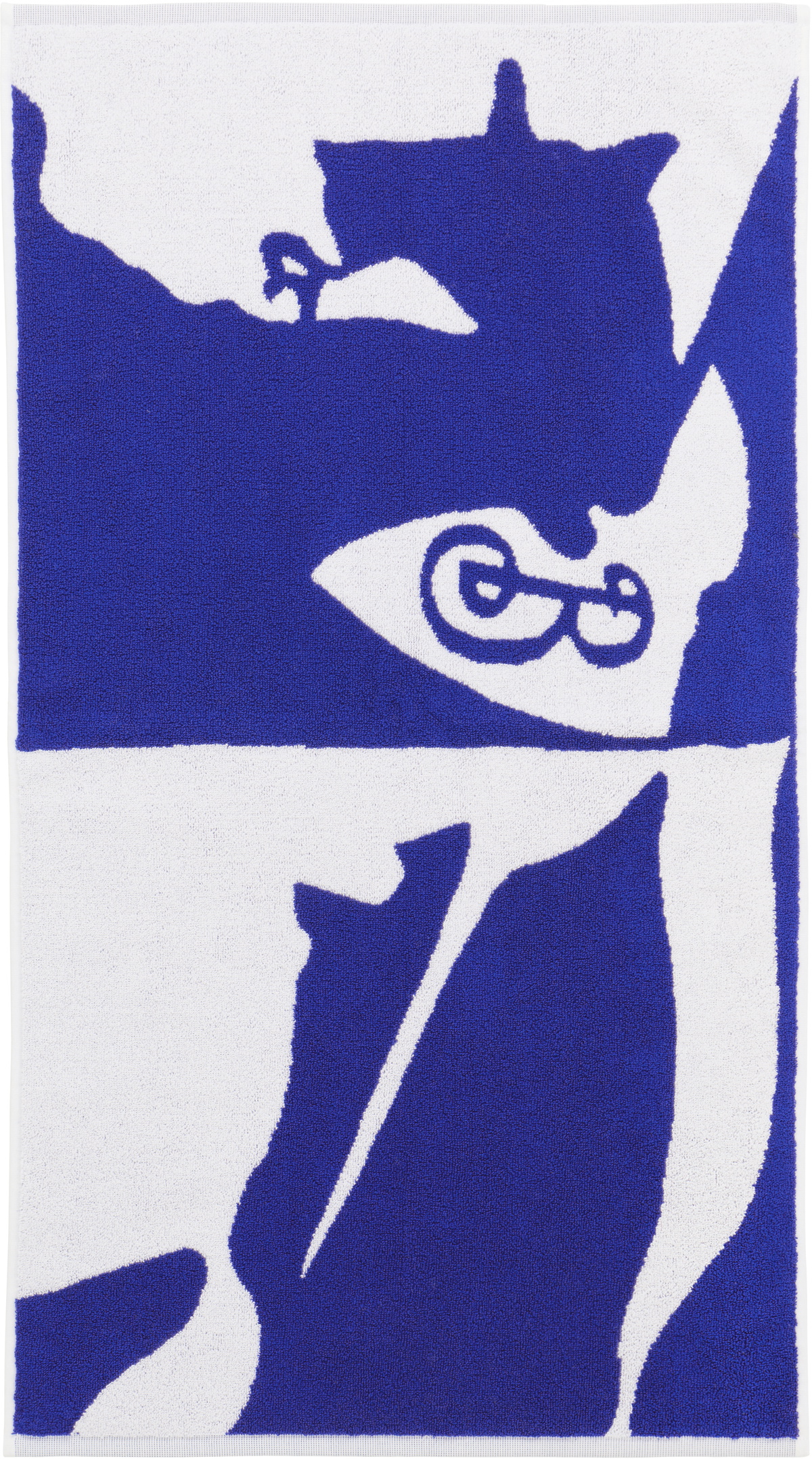 Burberry Navy & White Split EKD Hand Towel