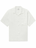 NN07 - Julio 5706 Convertible-Collar Linen Shirt - White