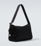 Prada Large leather-trimmed shoulder bag