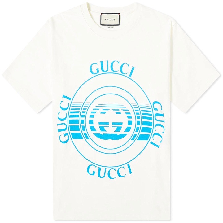 Photo: Gucci Record Logo Print Tee