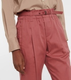 Brunello Cucinelli - High-rise cotton cropped pants