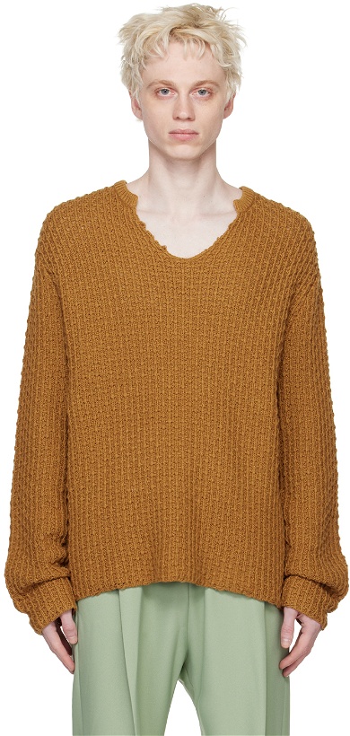 Photo: Stockholm (Surfboard) Club Brown V-Neck Sweater