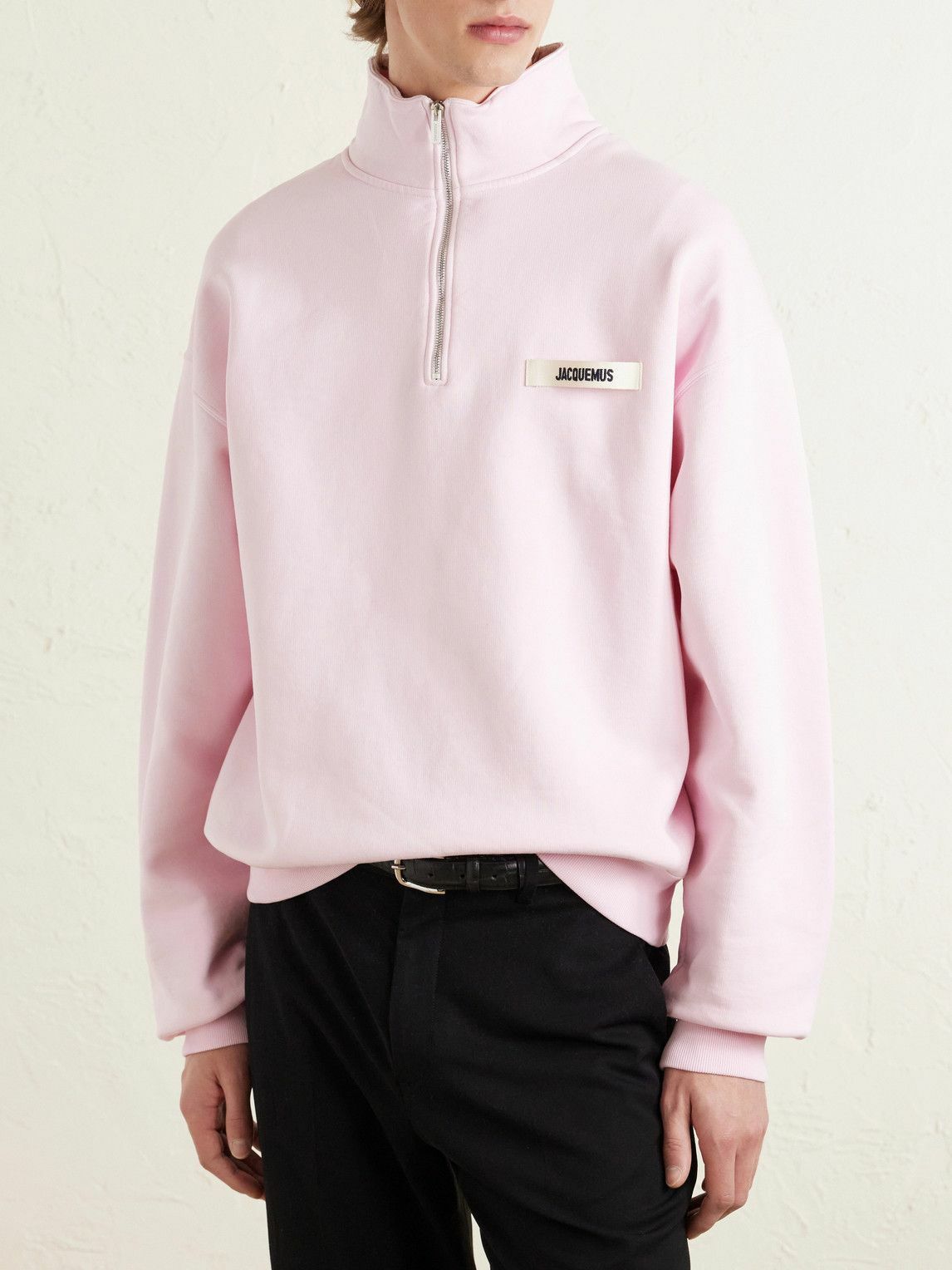 Jacquemus - Logo-Appliquéd Cotton-Jersey Sweatshirt - Pink