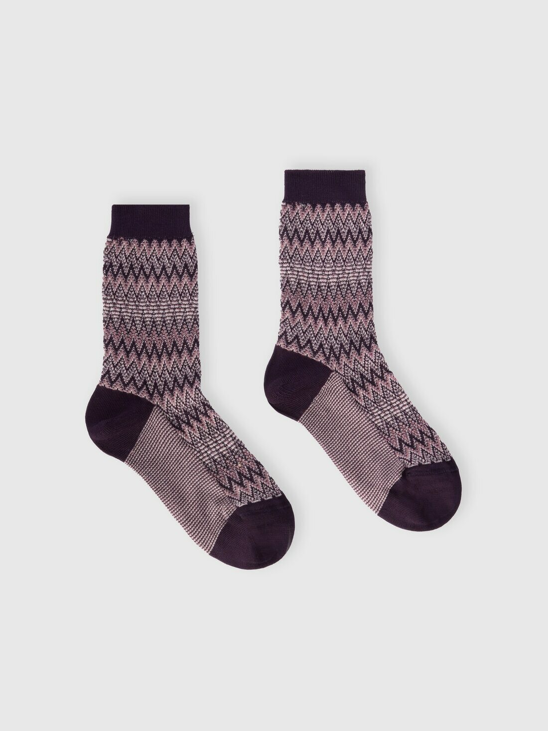 Missoni - Mid-length cotton-blend chevron socks, Women, Multicoloured
