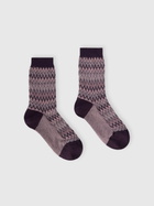 Missoni - Mid-length cotton-blend chevron socks, Women, Multicoloured