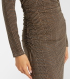 Veronica Beard Charissa houndstooth jersey maxi dress