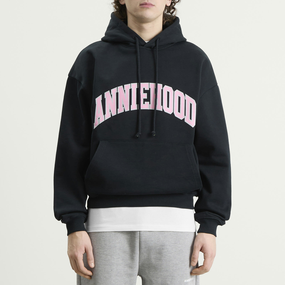 ANNIE HOOD Men's College Arch Hoodie in Navy