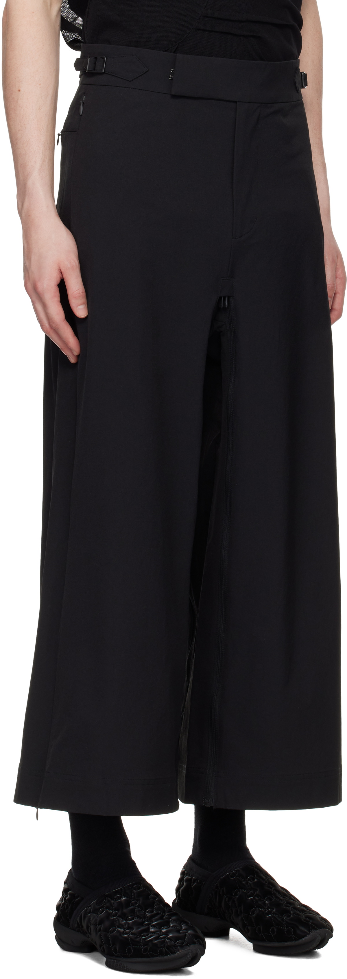 A. A. Spectrum Black Paso Convertible Trousers