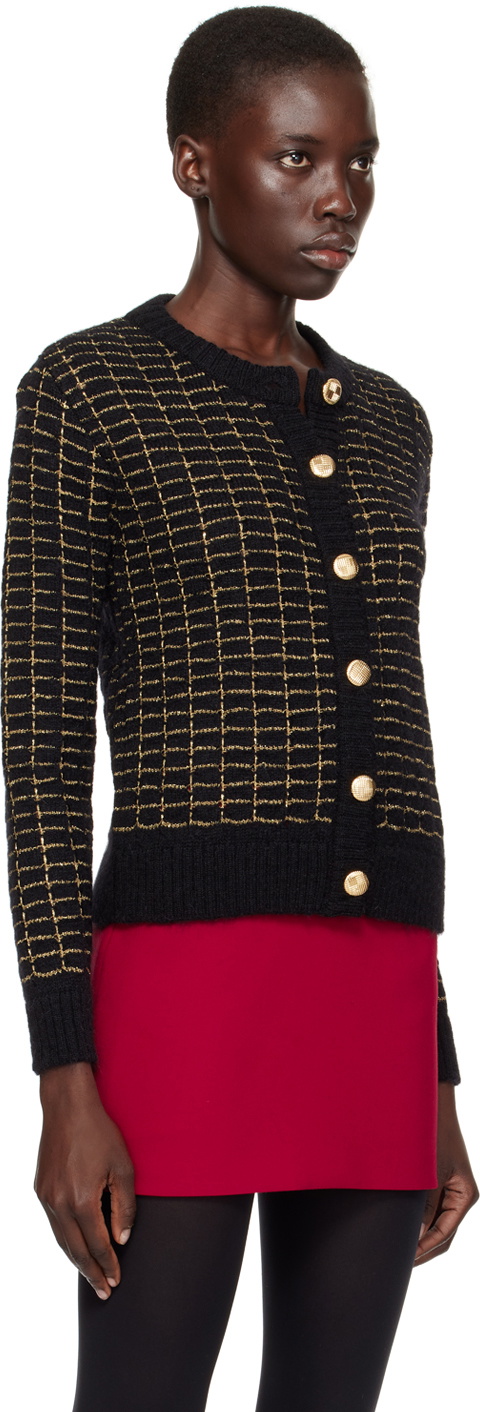 【ERNEST W. BAKER】CHECK CARDIGAN M Ernest W. Baker Black Check Cardigan Ernest W. Baker