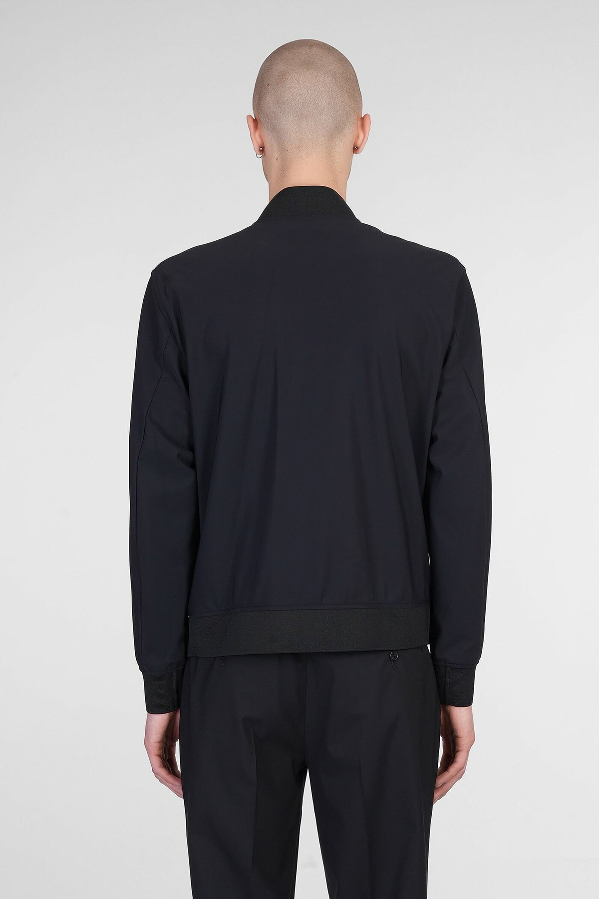 Theory Bomber In Black Polyamide