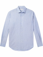 Loro Piana - Andrè Striped Slub Linen and Cotton-Blend Shirt - Blue