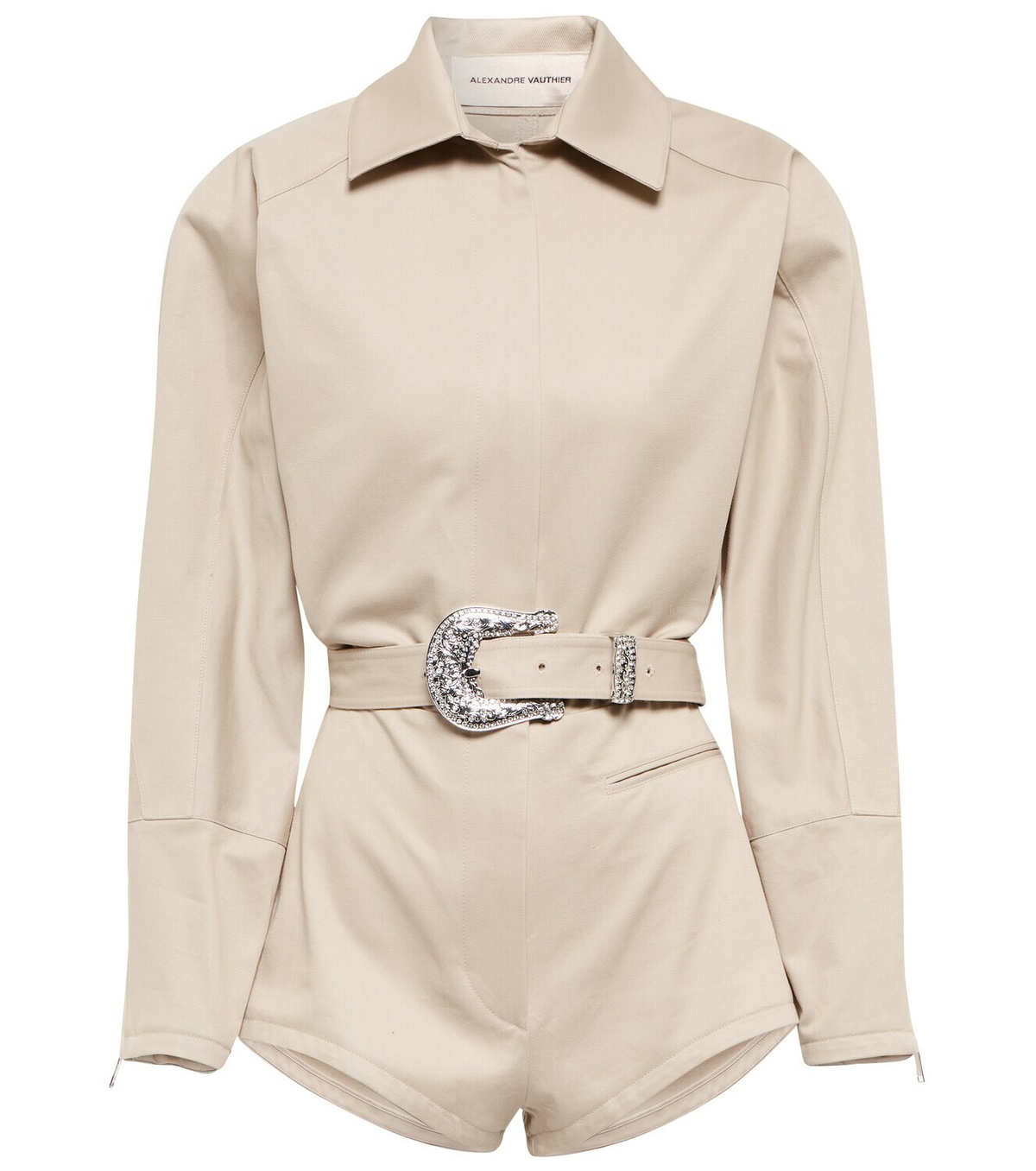 Alexandre Vauthier - Belted cotton jumpsuit