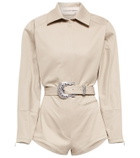 Alexandre Vauthier - Belted cotton jumpsuit