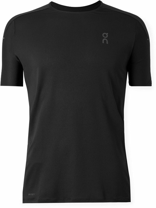Photo: ON - Performance-T Stretch Recycled-Jersey and Mesh T-Shirt - Black