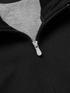 Brunello Cucinelli - Cotton-Blend Jersey Zip-Up Sweatshirt - Black