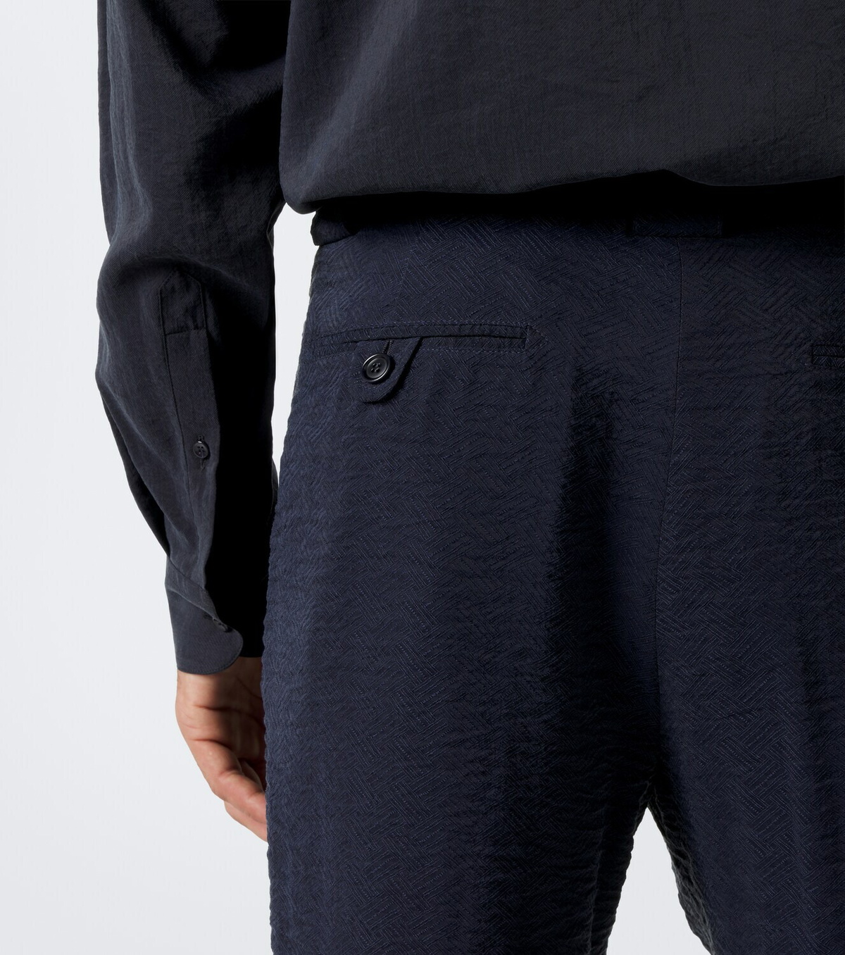 Giorgio Armani Pleated jacquard straight pants