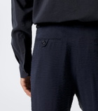 Giorgio Armani Pleated jacquard straight pants