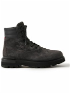 Moncler - Peka Trek Nylon-Trimmed Suede Hiking Boots - Gray