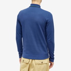 Fred Perry Men's Long Sleeve Twin Tipped Polo Shirt - Made in England in French Navy/Petrol Blue/Black