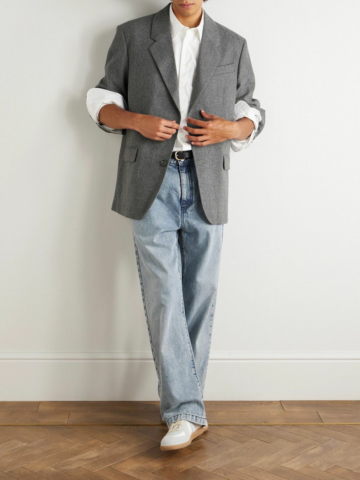 AMI PARIS - Wool-Flannel Blazer - Gray