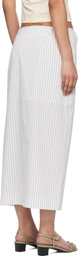 Kijun White Stripe Corsage Maxi Skirt