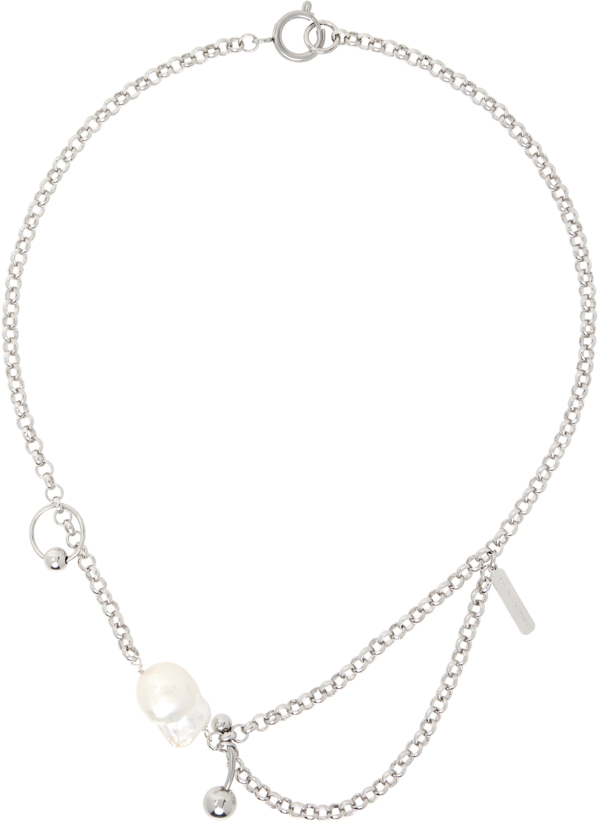 Justine Clenquet White & Silver Betsy Choker Justine Clenquet