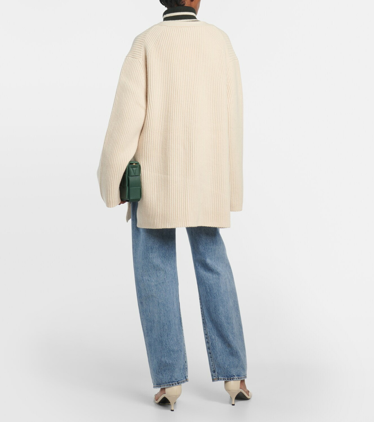 Toteme Oversized rib-knit wool cardigan