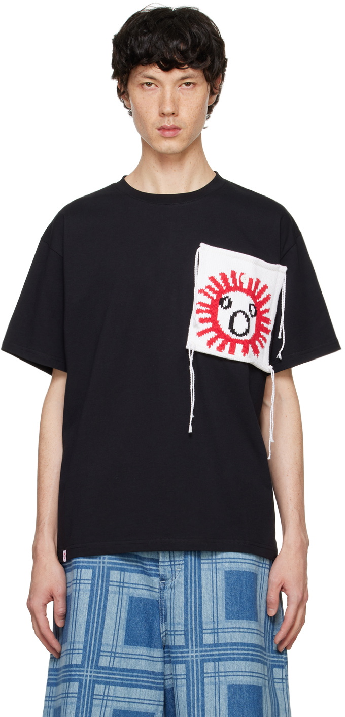 Charles Jeffrey LOVERBOY Black Patch T-shirt Charles Jeffrey Loverboy