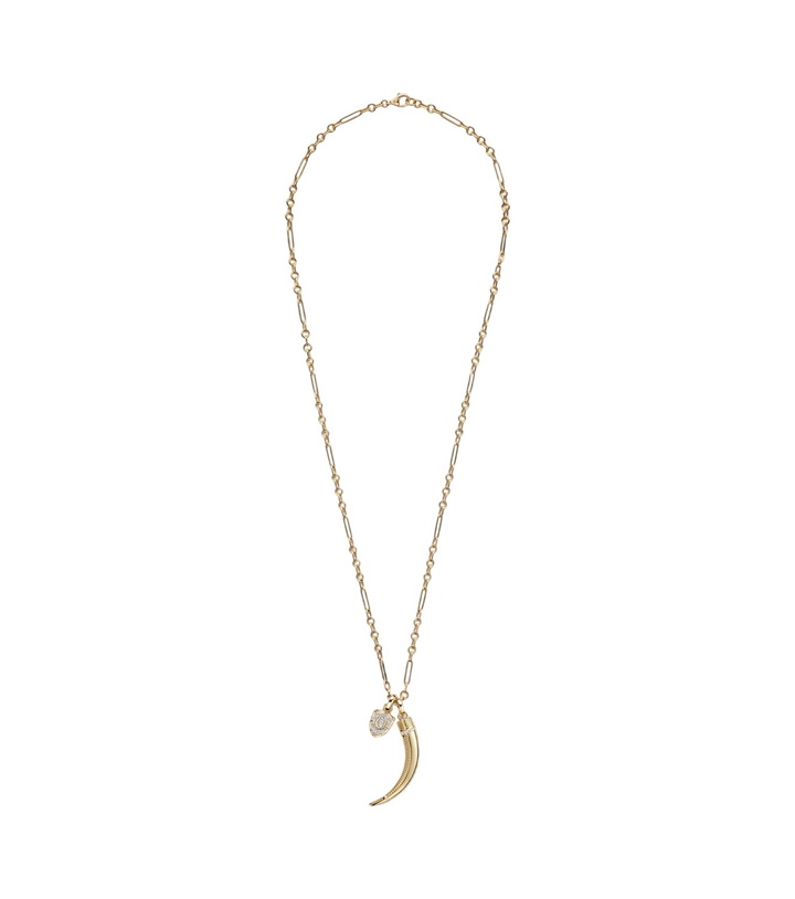 Photo: FoundRae Protection & La Loba Claw 18kt gold pendant necklace