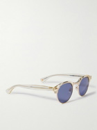 Garrett Leight California Optical - Oakwood Round-Frame Acetate and Gold-Tone Sunglasses