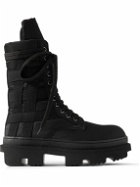 DRKSHDW by Rick Owens - Army Megatooth Canvas and Shell Lace-Up Boots - Black