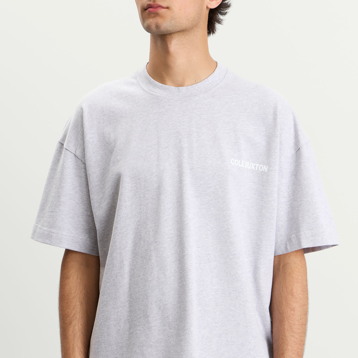 Cole Buxton Men's CB Sportswear T-Shirt in Light Grey Marl