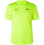 Nike Tennis - Rafa Challenger Striped Stretch-Jersey Tennis T-Shirt - Green