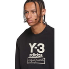 Y-3 Black Stacked Logo Long Sleeve T-Shirt