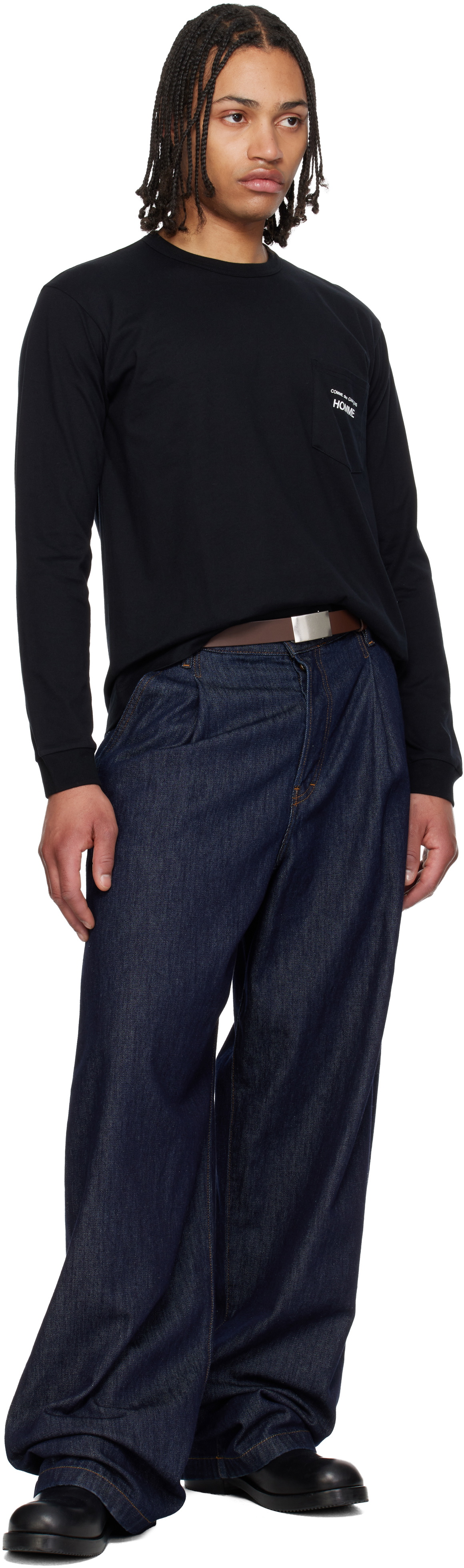 Comme des Garçons Homme Black Pocket LS T-shirt