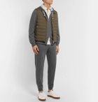 Brunello Cucinelli - Cotton-Blend Jersey Zip-Up Hoodie - Men - Gray