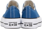 Converse Blue Chuck Taylor All Star Lift Platform Low Top Sneakers