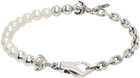 Emanuele Bicocchi SSENSE Exclusive Silver Pearl Bracelet